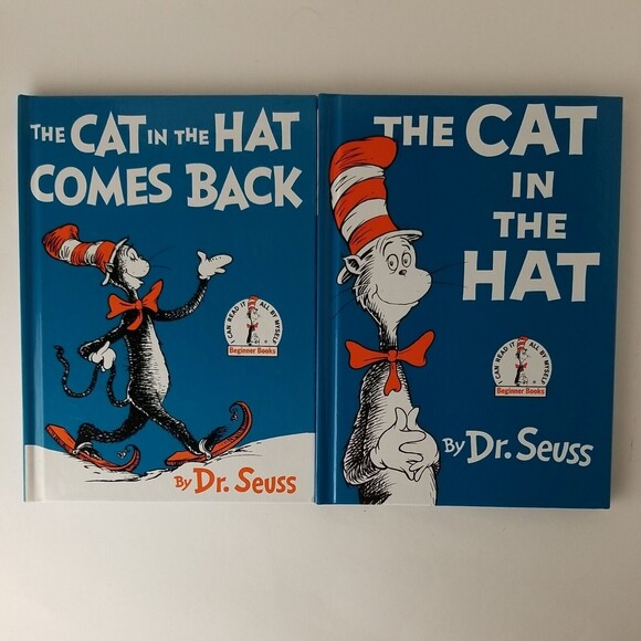 Dr. Seuss Lot - 2 Beginner Cat in The Hat Books and Plush Cat in the Hat Doll - Picture 3 of 6